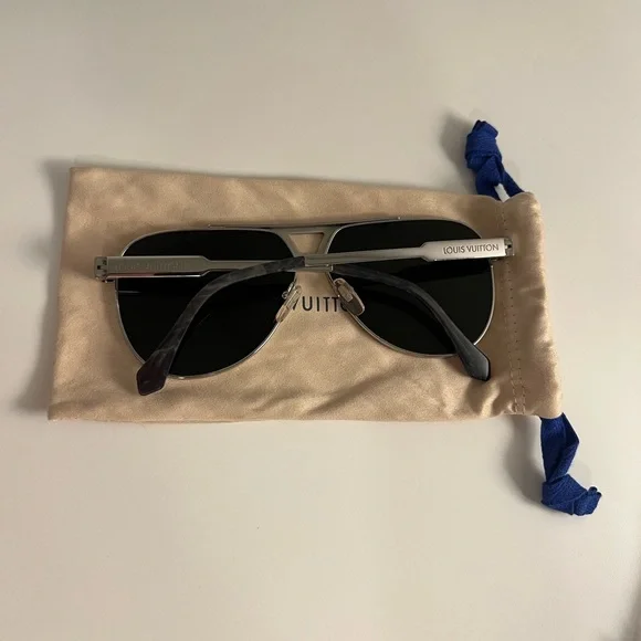 Louis Vuitton 1.1 Evidence Metal Pilot Sunglasses CASE NOT INCLUDED - Picture 9 of 9